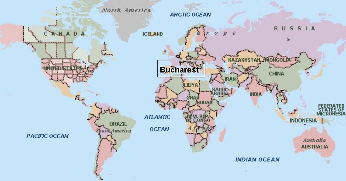 La carte de bucarest monde 
