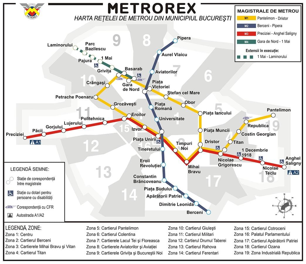 plan de métro de bucarest