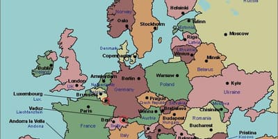 La carte de bucarest europe