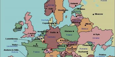 La carte de bucarest europe